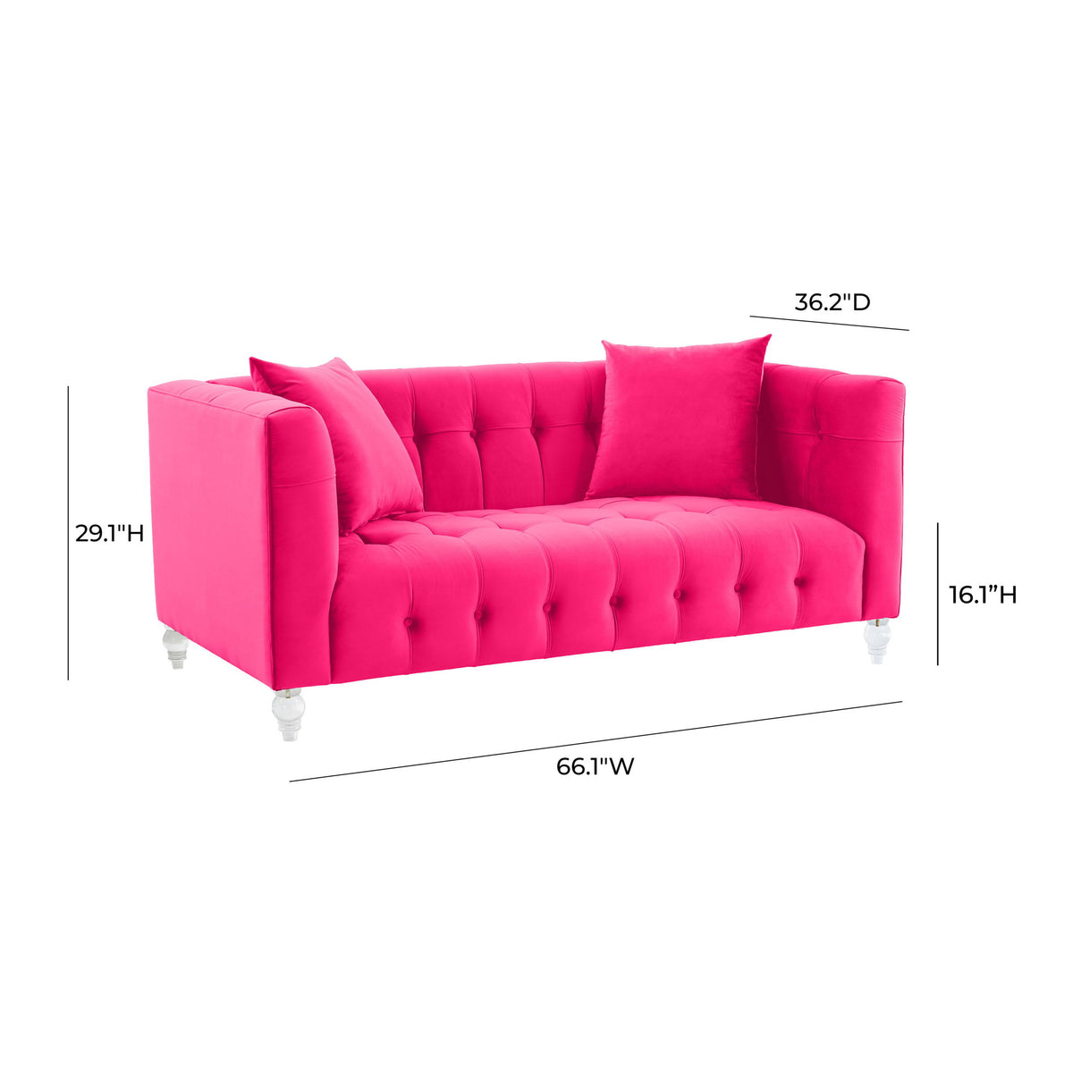 Bea - Velvet Loveseat