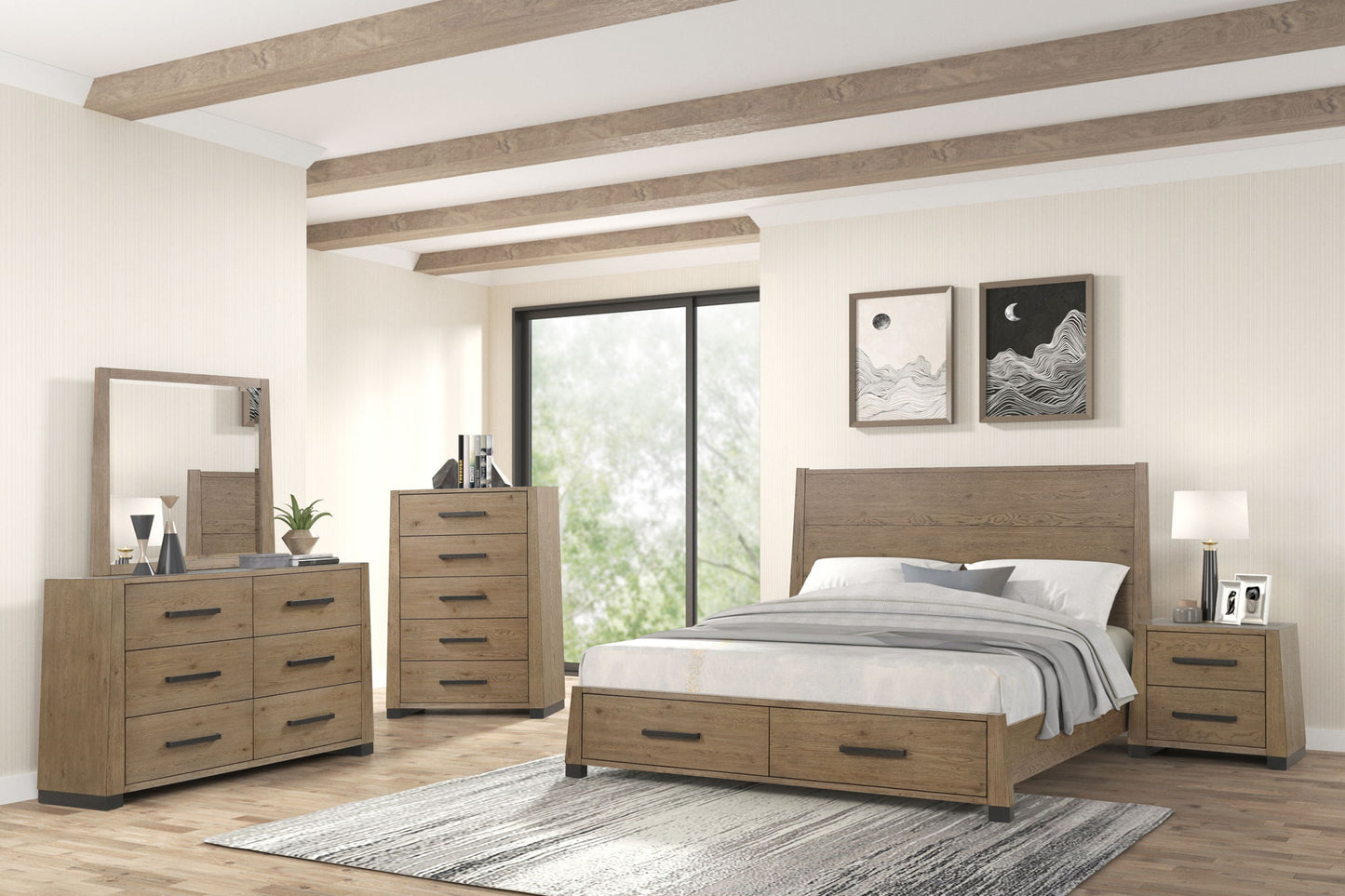 Viera - Landscape Mirror - Natural Oak