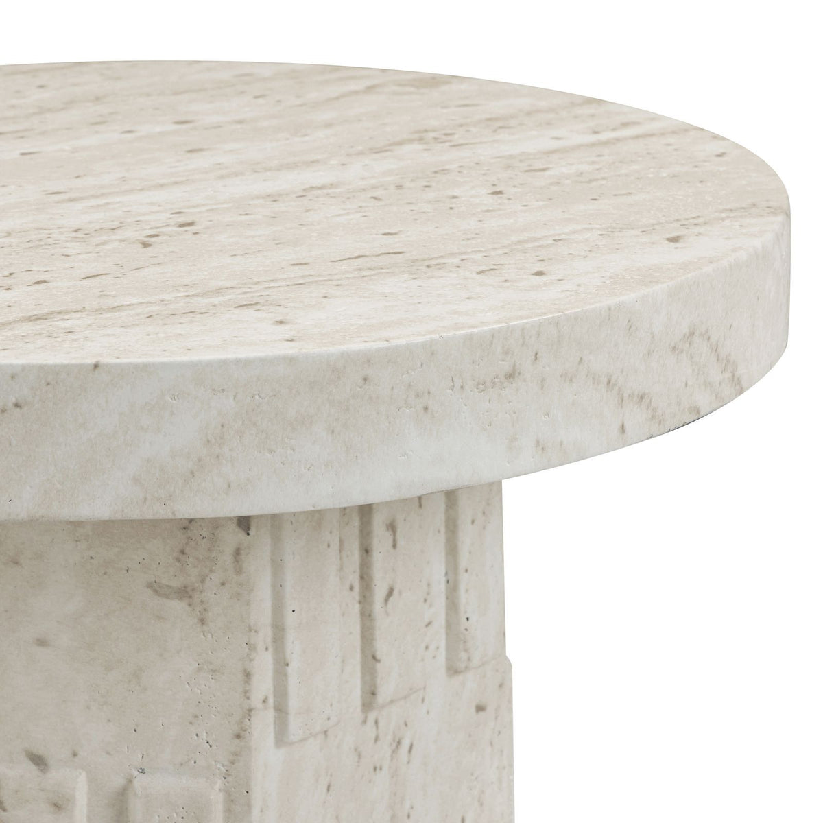 Asta - Concrete Indoor/Outdoor Side Table - Travertine