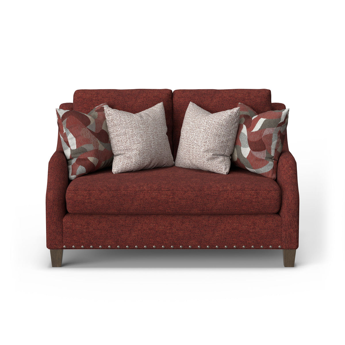 Gianna - Fabric Bench Loveseat With Nailhead Trim