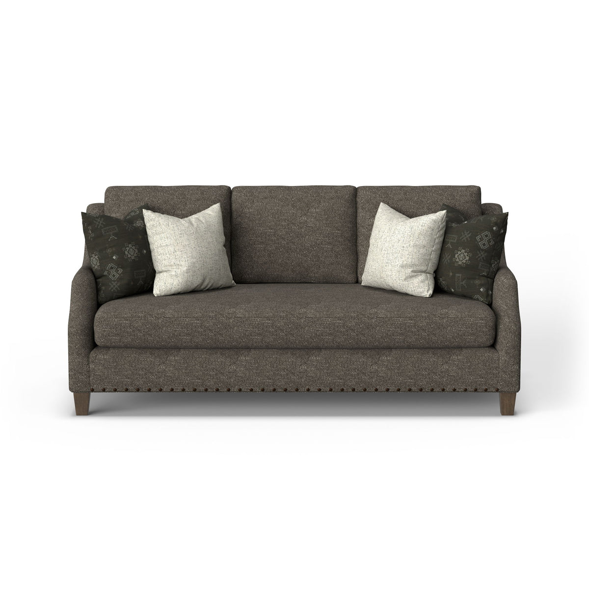 Gianna - Fabric Bench Sofa With Nailhead Trim
