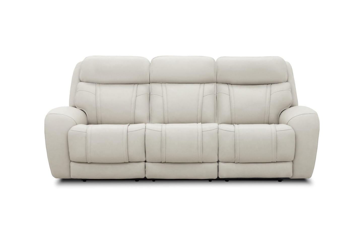 Moorehead - 3P Sofa (Zero Gravity, Drop Down Table With Lights, Wireless Charger And Two Cupholders) - Kona-White