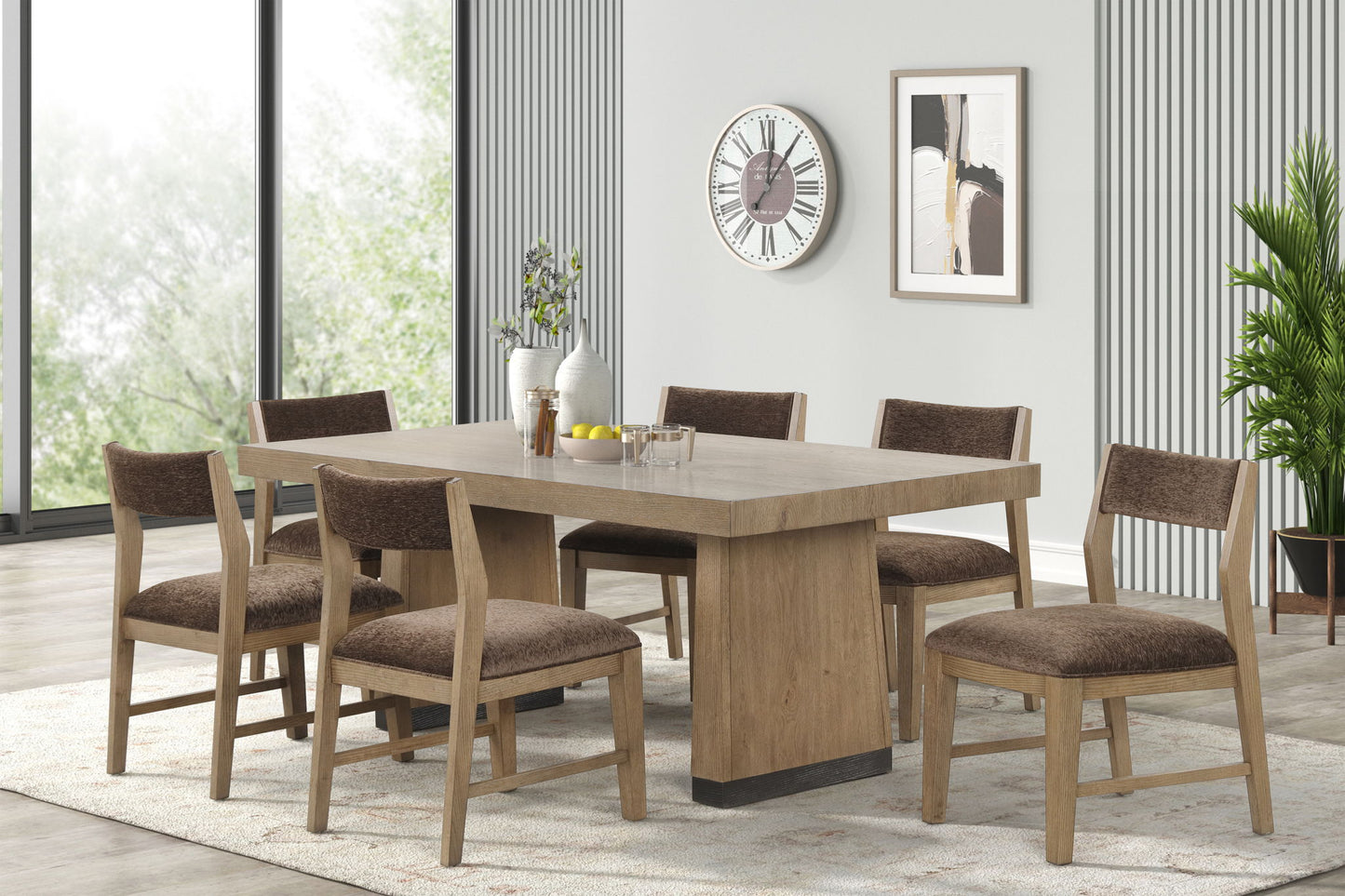Viera - Upholstered Side Chair (Set of 2) - Natural Oak