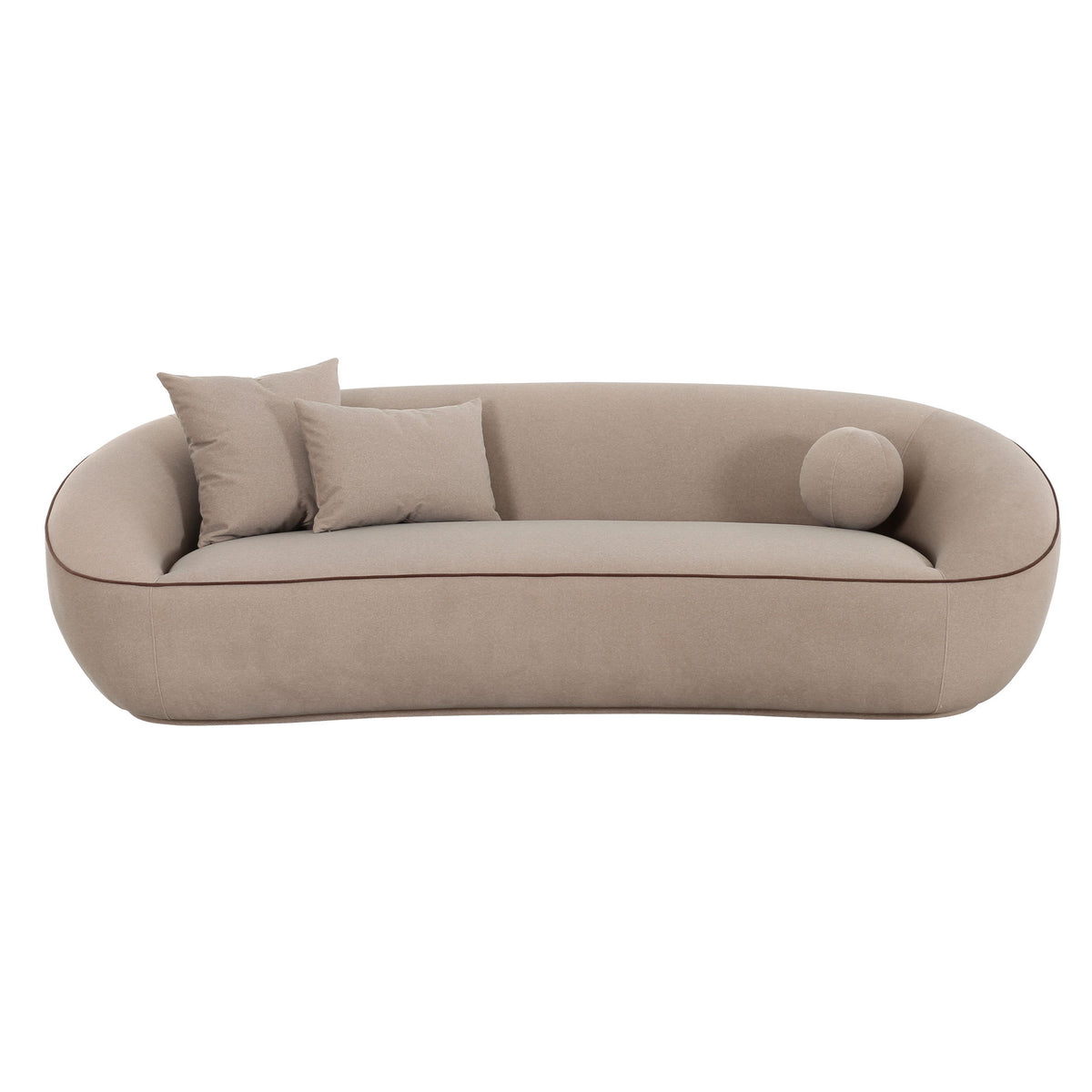 Jenny - Faux Mohair Sofa - Taupe