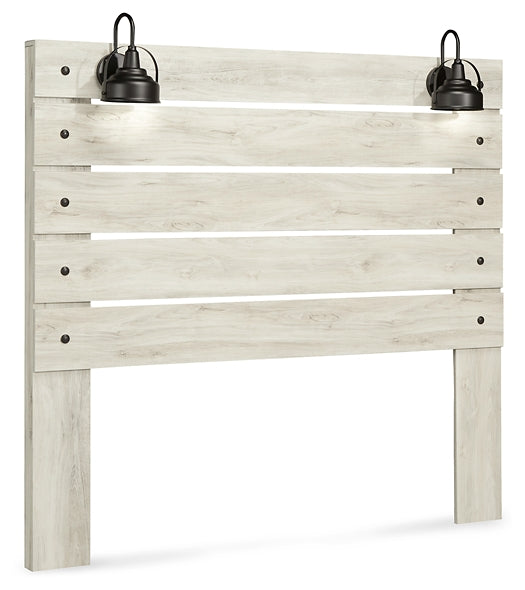 Cambeck Panel Headboard With Mirrored Dresser And 2 Nightstands