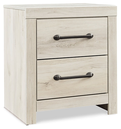 Cambeck Panel Headboard With Mirrored Dresser And 2 Nightstands