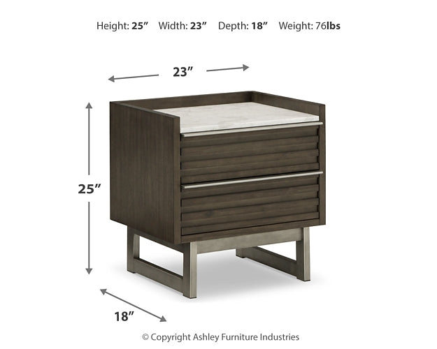 Arkenton King Panel Bed with Mirrored Dresser and 2 Nightstands