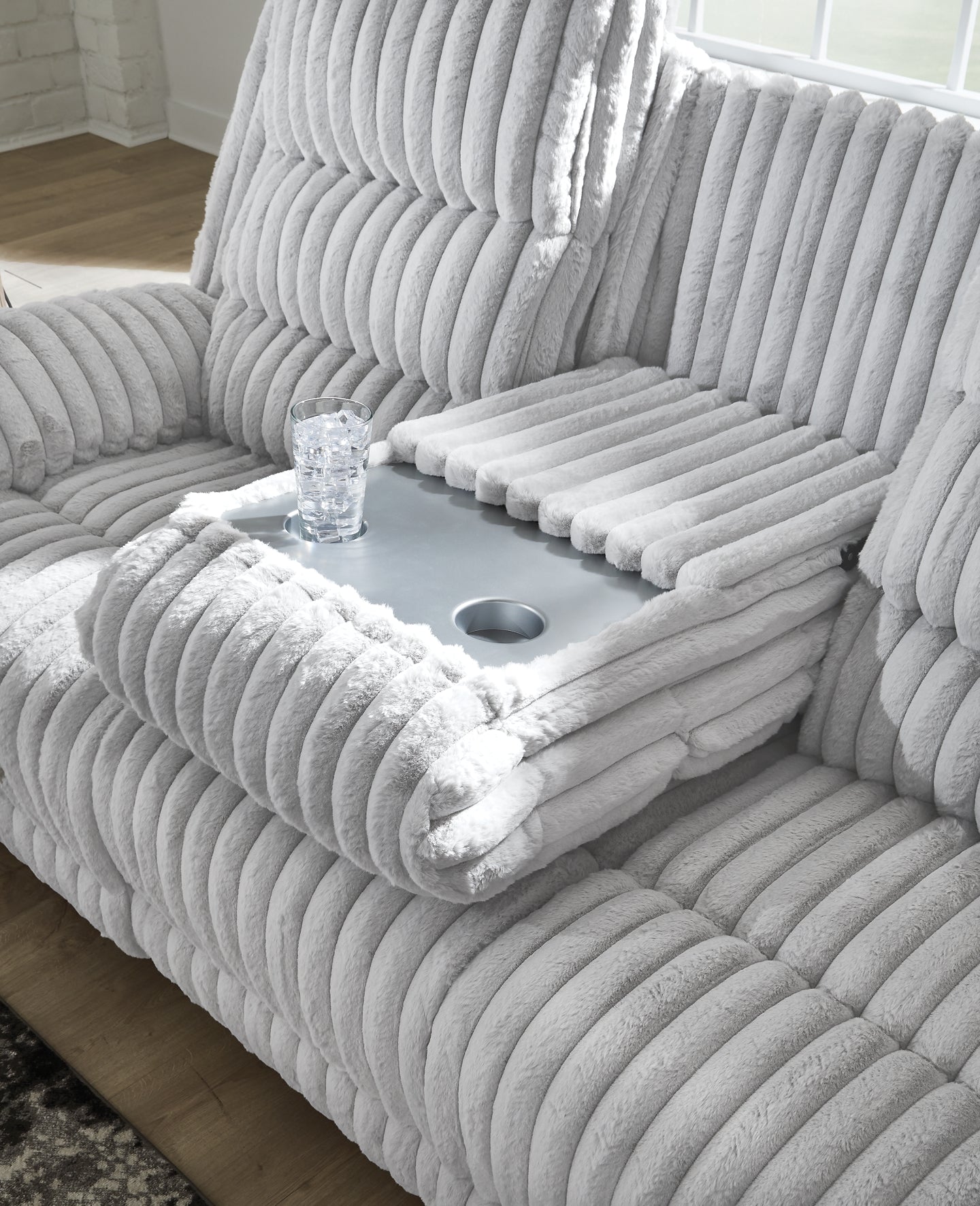 Rhines Falls REC PWR Sofa w/Drop Down Table