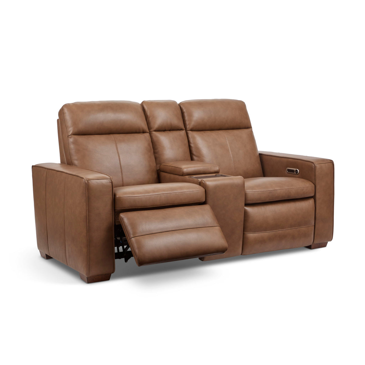 Dutch - Power Reclining Loveseat With Console, Power Headrest & Lumbar