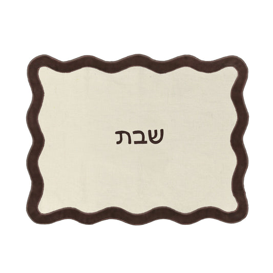 Organic Cotton / Linen Wavy Challah Cover