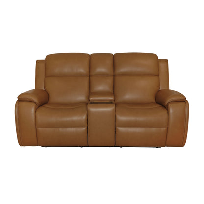 Ziggy - Power Reclining Loveseat With Console, Power Headrest, Lumbar, Heat & Massage