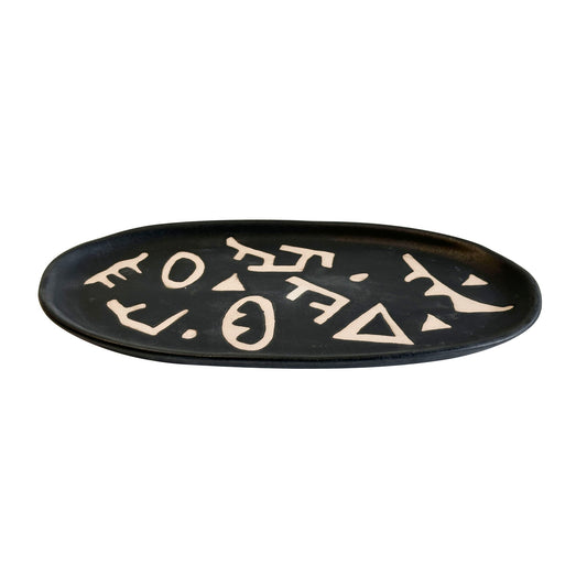 Earthenware - Runes Catchall Dish - Black