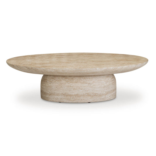 Sonia - Indoor / Outdoor Concrete Coffee Table - Faux Travertine
