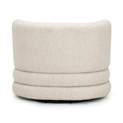 Astor - Heavy Boucle Swivel Hotel Lounge Chair - Cream