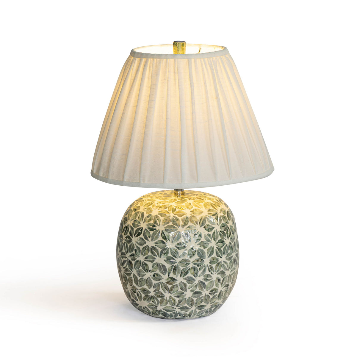 Yaya - Capiz Shell Table Lamp - Green