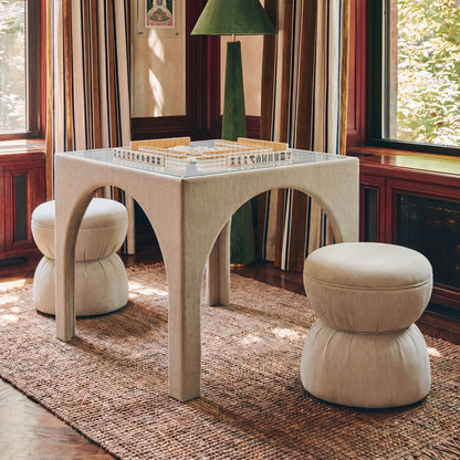 Tomlin - Gaming Ruched Ottoman