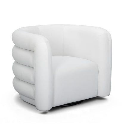 Curves - Velvet Swivel Accent Chair