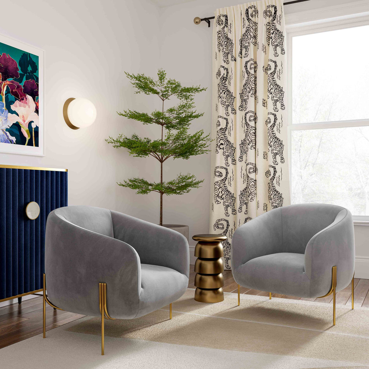 Kandra - Velvet Accent Chair