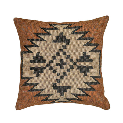 Terra - 20" Square Wool and Jute Kilim Throw Pillow - Mesa