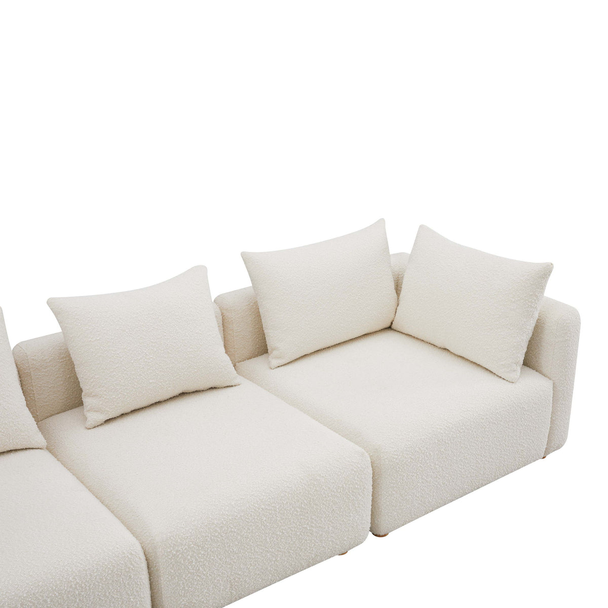 Hangover - Boucle Fabric Sofa - Cream