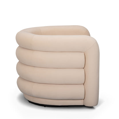 Curves - Velvet Swivel Accent Chair