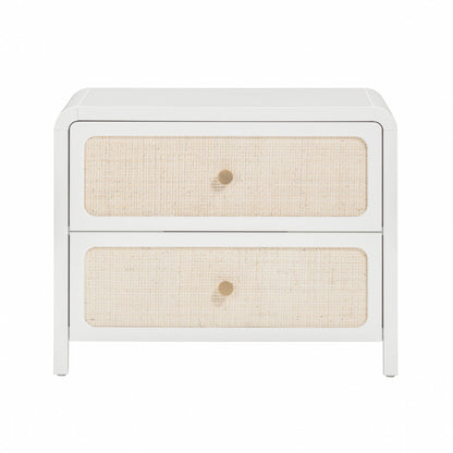 Patty - Rattan 2-Drawer Nightstand