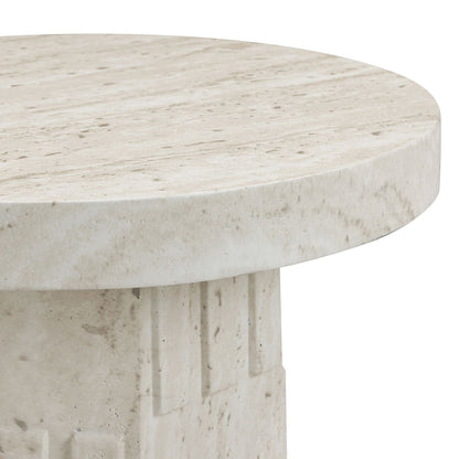 Asta - Concrete Indoor/Outdoor Side Table - Travertine