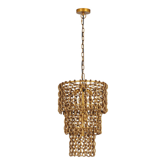 Nirsa - 3-Tier Chandelier - Gold