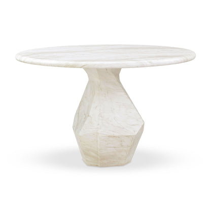 Esme - 48" Indoor / Outdoor Round Dining Table - White
