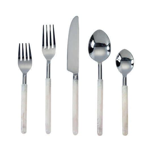 Frose - Stainless Steel Flatware (Set of 5) - Silver