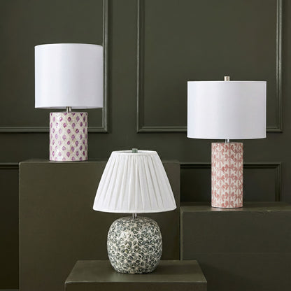 Merlot - Capiz Shell Table Lamp - Pink