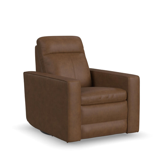 Dutch - Power Swivel Gliding Recliner With Power Headrest, Lumbar, Heat & Massage