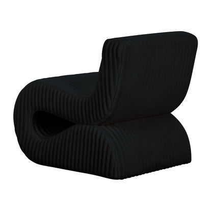 Senna - Oversized Corduroy Accent Chair - Black