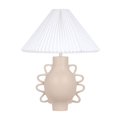 Hazza - Pleated Table Lamp - Cream