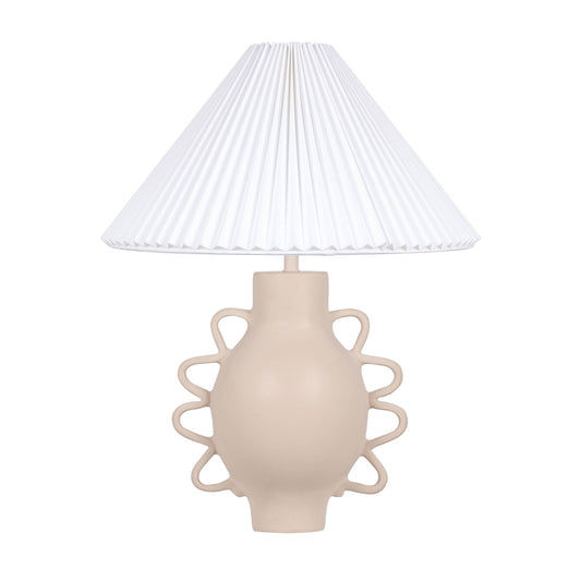 Hazza - Pleated Table Lamp - Cream