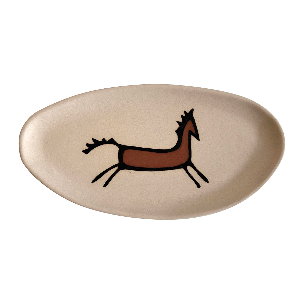 Earthenware - "Horseplay" Catchall Dish - White