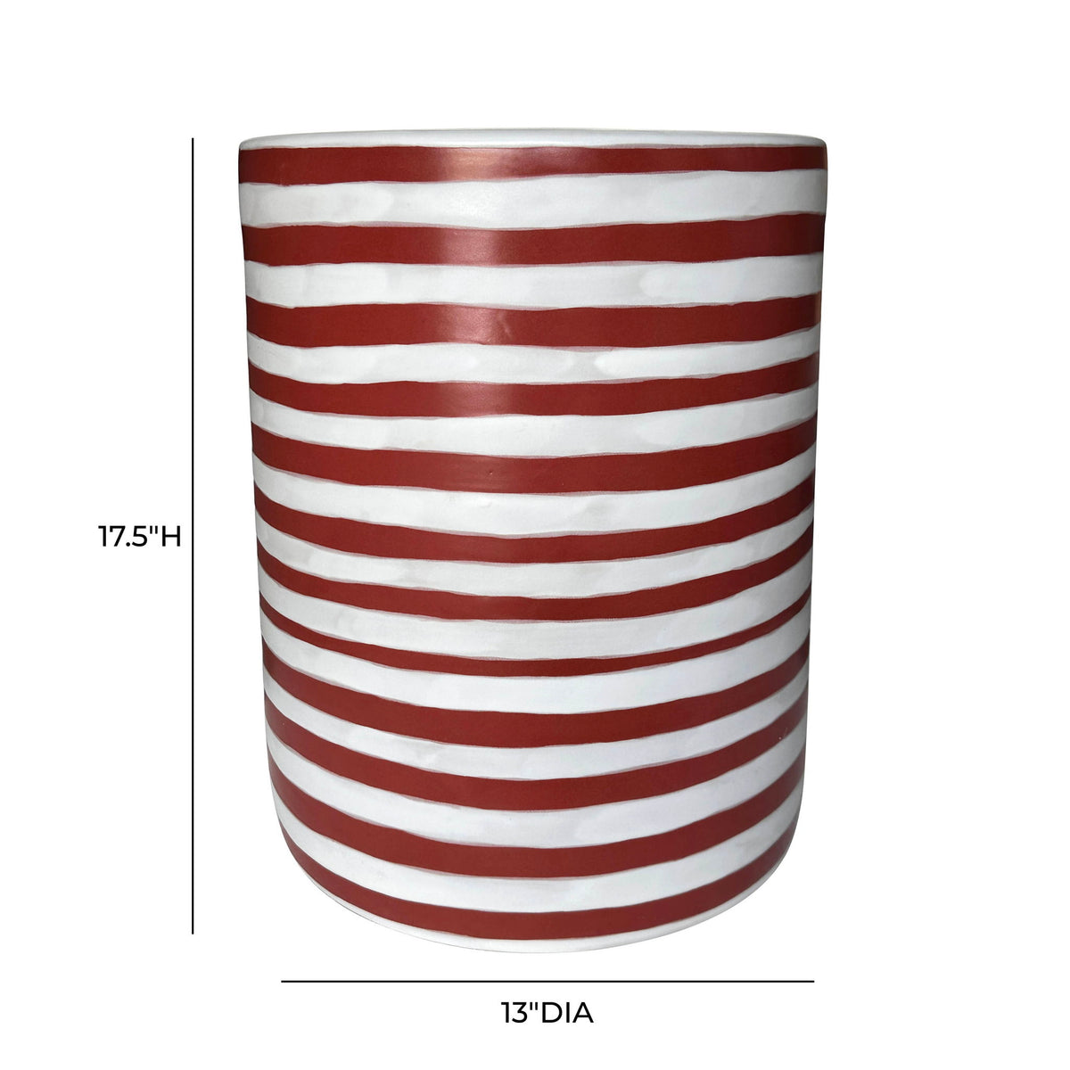Tempest - Ceramic Table - Red Stripes