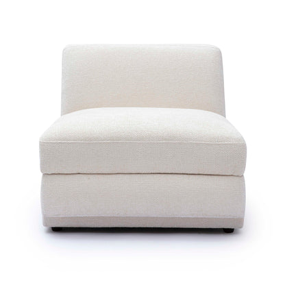 Perry - Modular Armless Chair - Cream