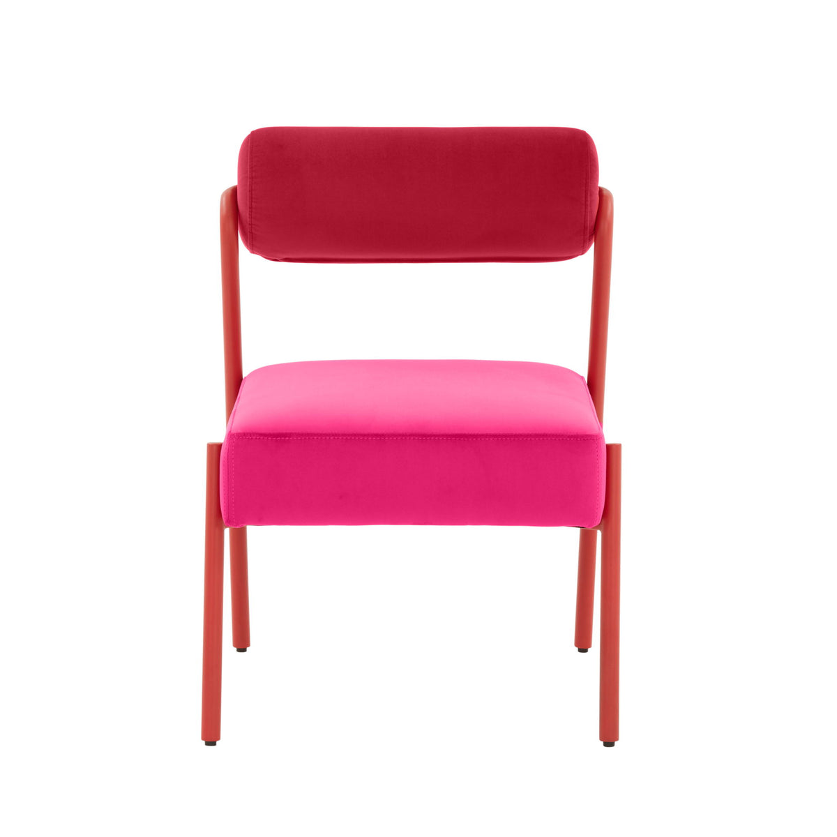 Jolene - Velvet Dining Chair (Set of 2) - Hot Pink