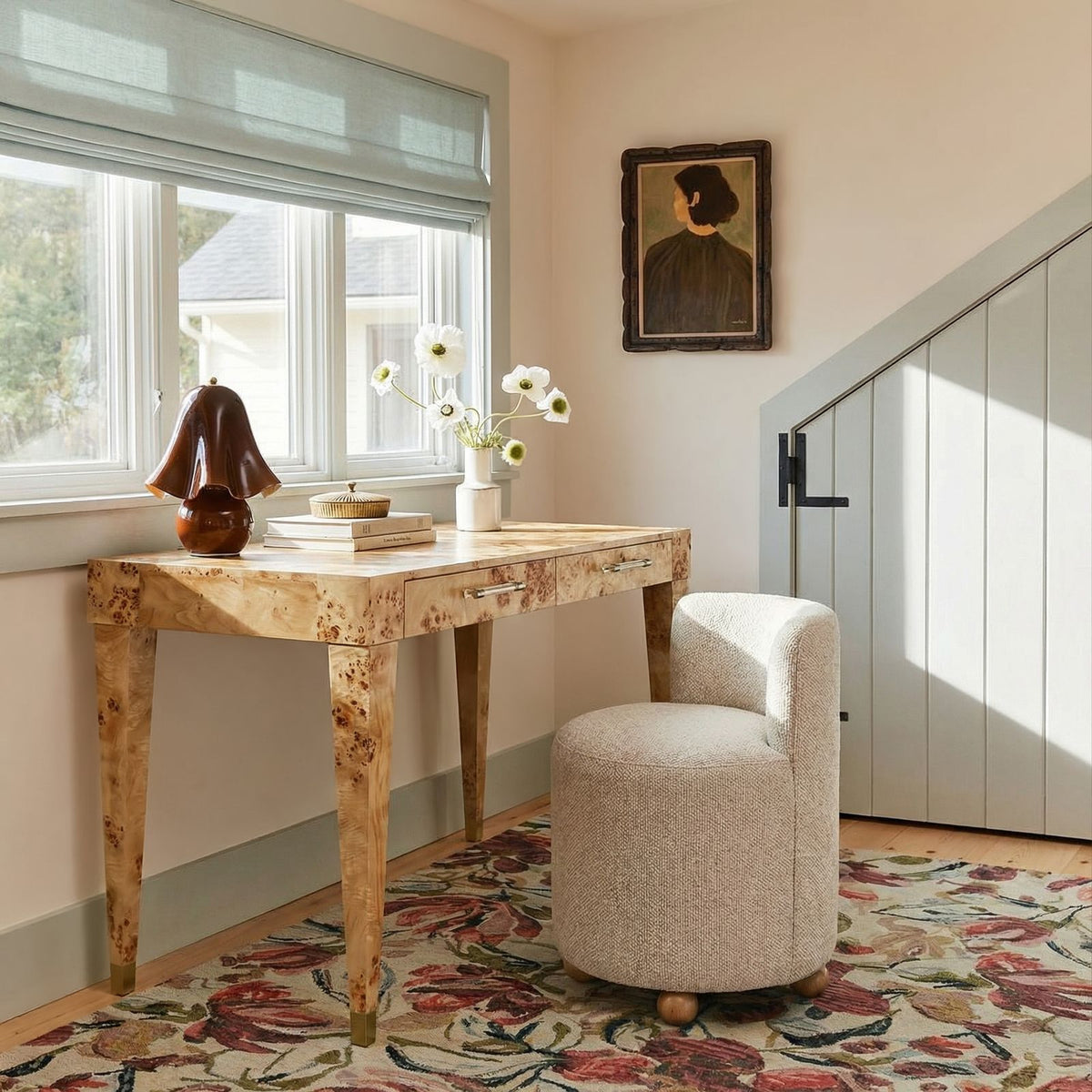Hakuna - Performance Boucle Desk Chair - Cream