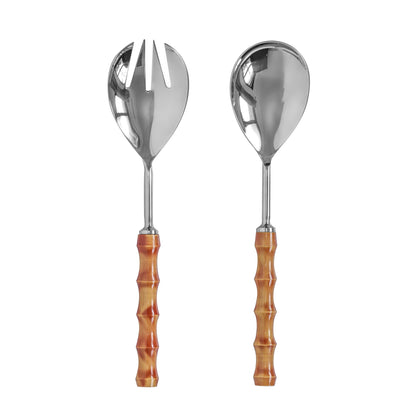 Bamboozled - Stainless Steel Salad Serving Spoons (Set of 2) - Silver