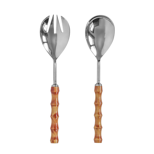 Bamboozled - Stainless Steel Salad Serving Spoons (Set of 2) - Silver