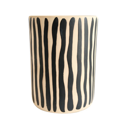 Tempest - Ceramic Table - Black Stripes