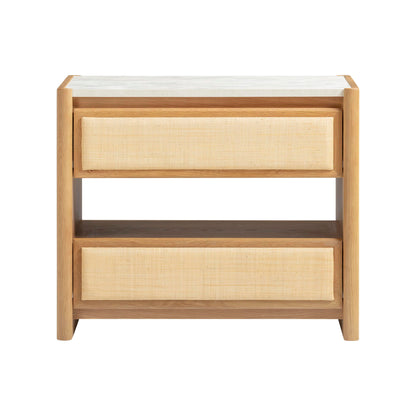 Paige - 2-Drawer Nightstand - Natural Oak