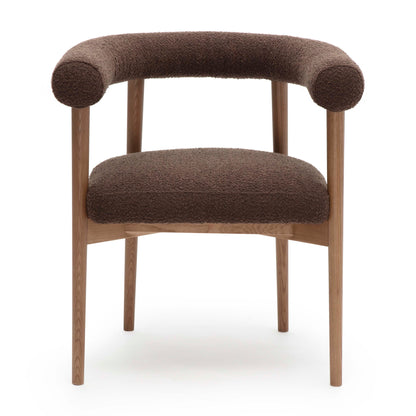 Spara - Performance Boucle Dining Chair - Chocolate Brown