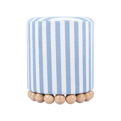 Dex - Striped Linen Ottoman