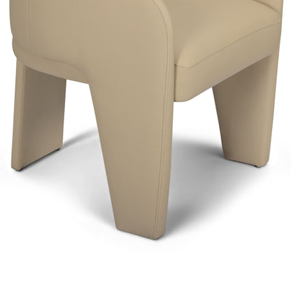 Leo - Performance Vegan Leather Dining Chair - Taupe