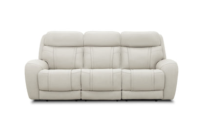 Moorehead - 3P Sofa (Zero Gravity, Drop Down Table With Lights, Wireless Charger And Two Cupholders) - Kona-White