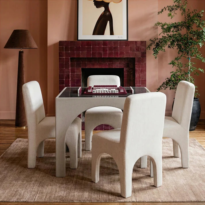 Tomlin 35" Square Mahjong Game Table & 2 Chairs Set