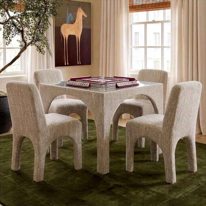 Tomlin 35" Square Mahjong Game Table & 2 Chairs Set